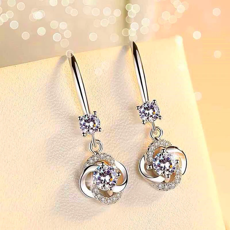 Moss Diamond Gold-plated With Diamond Earrings.