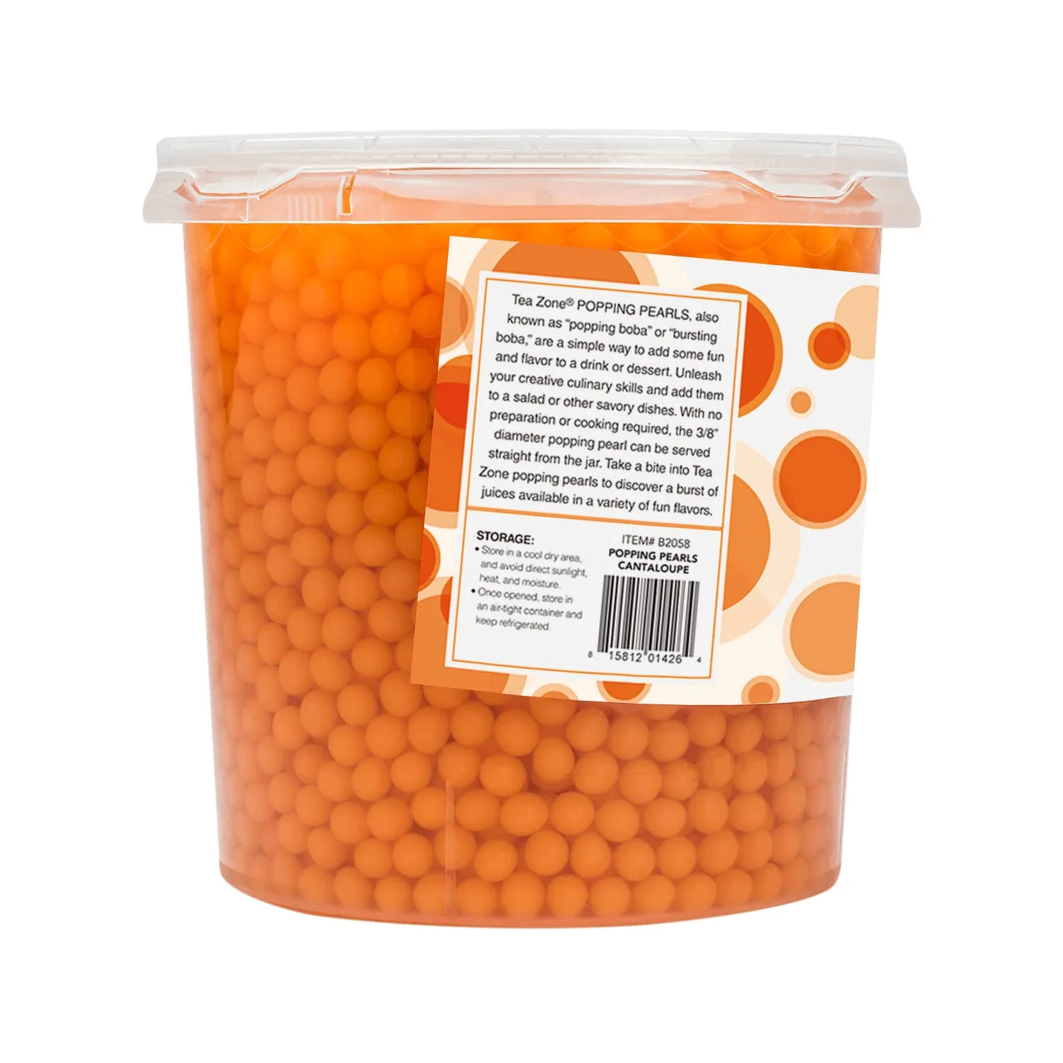 Tea Zone Cantaloupe Popping Pearls (7 lbs)
