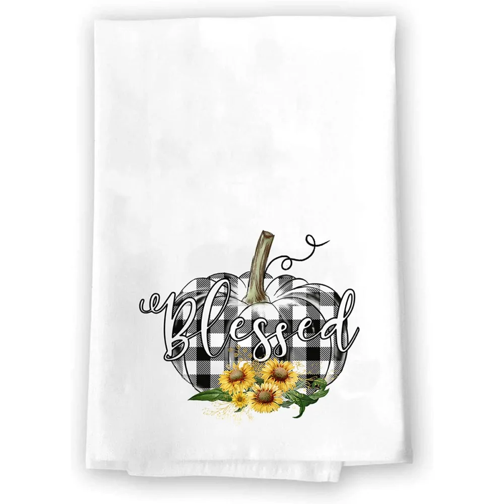 Fall Decor | Fall Decorations Kitchen Towels | Fall Hand Towels For Bathroom | Pumpkin Decor | Autumn Table Decorations | Harvest Thanksgiving Halloween Gnomes