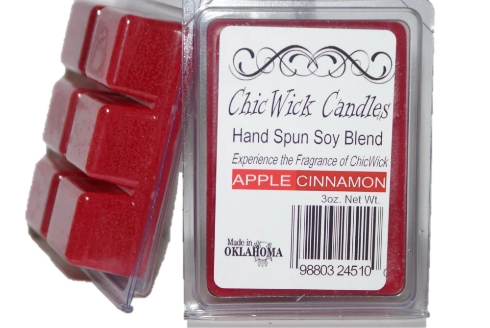 2Pack Apple Cinnamon Soy Blend Wax Melts 6oz 12 Wax Cubes Wax Tarts Wax Chunks, 50 Plus Hours of Quality Fragrance