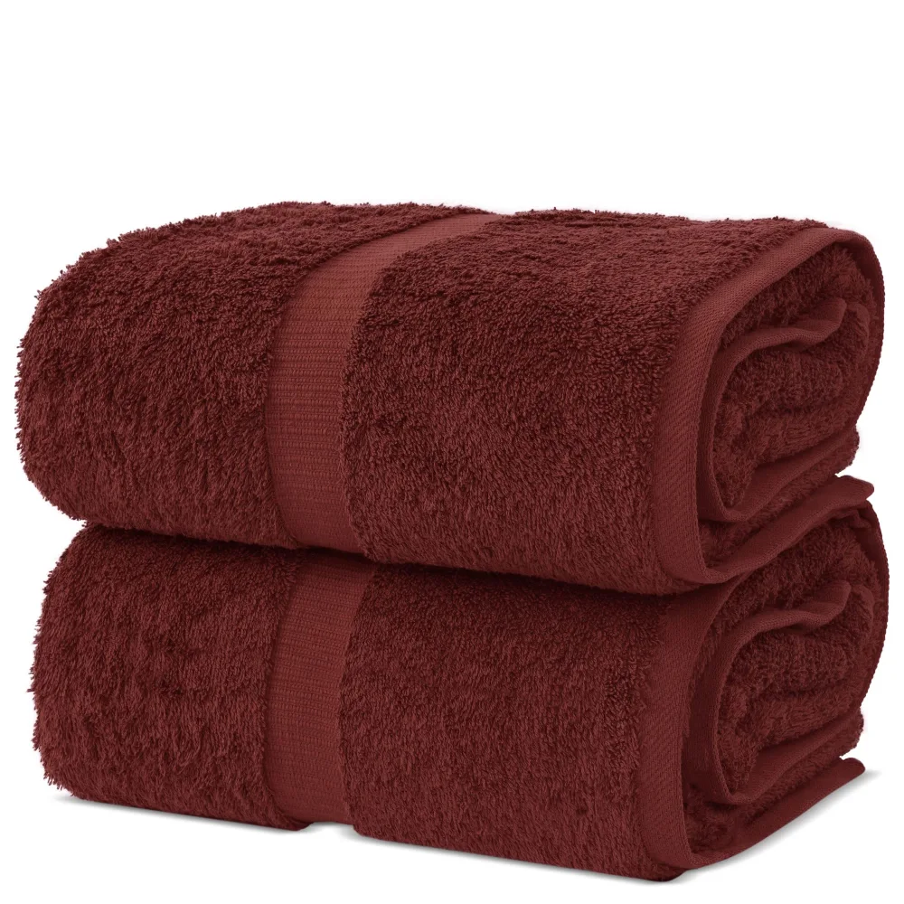 Chakir Turkish Linens, 100% Cotton Premium Quality Turkish Bath Sheets (35''x70'' Large Bath Sheet Towels - Cranberry)