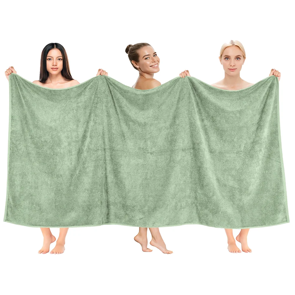 Cotton Paradise Oversized Bath Sheet 100% Cotton 40x80 Clearance Bath Towel Sheet, Extra Large Bath Towel for Bathroom and Pool, Sage Green Bathsheet