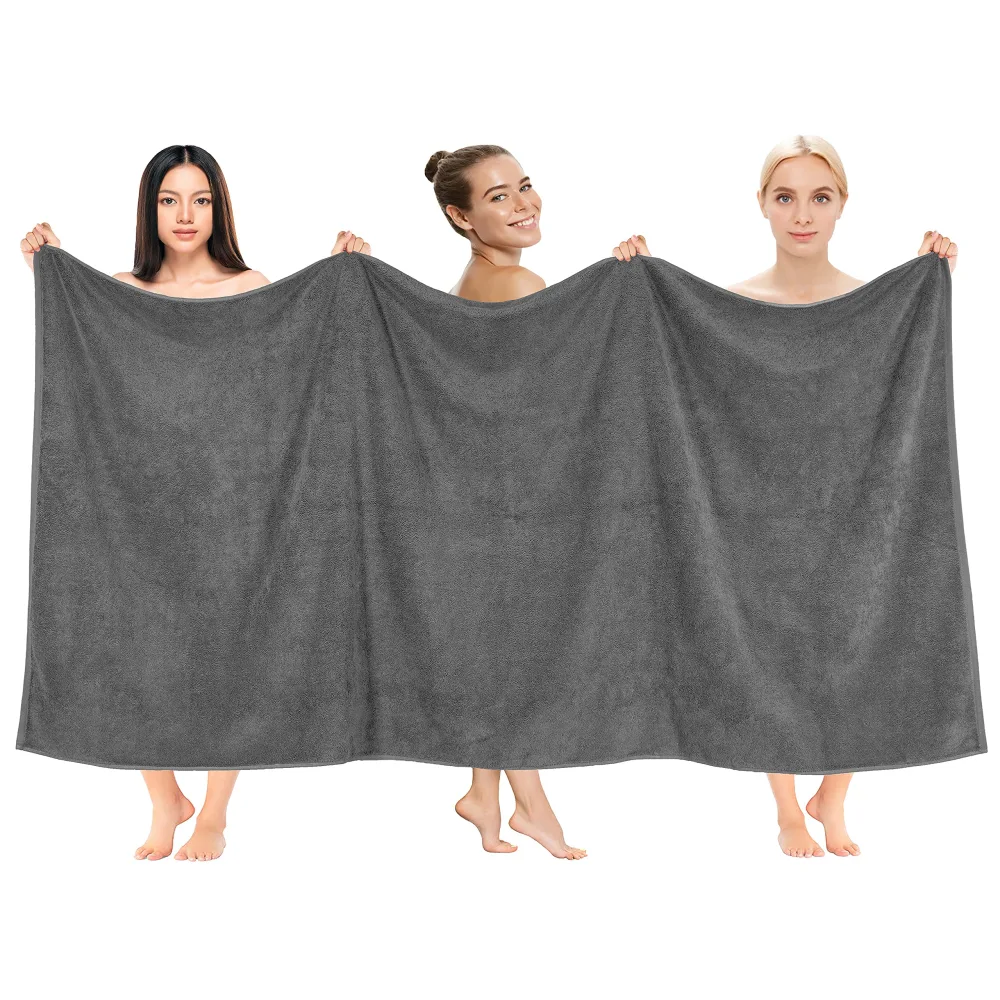 Cotton Paradise Oversized Bath Sheet, 100% Cotton 40x80 Clearance Bath Towel Sheet, Turkish Extra Large Bath Towel for Bathroom, Dark Gray Bathsheet