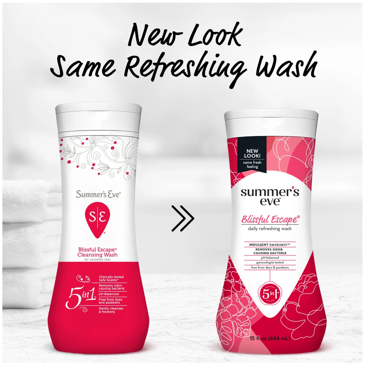 Summer's Eve Blissful Escape Daily Refreshing All Over Feminine Body Wash, Removes Odor, Feminine Wash pH Balanced, 15 fl oz
