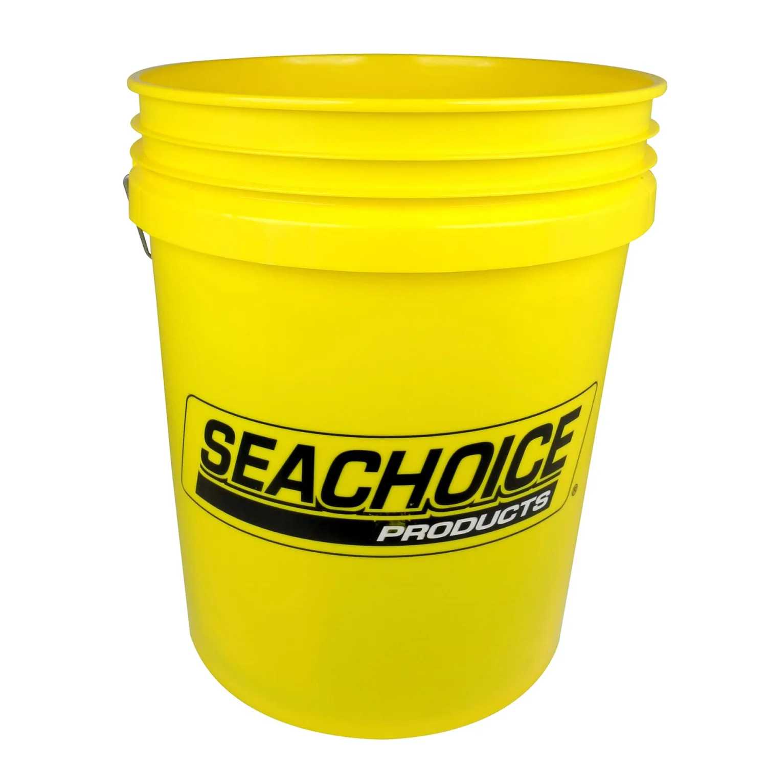Seachoice 5-Gallon Plastic Bucket w/Metal Handle, Yellow