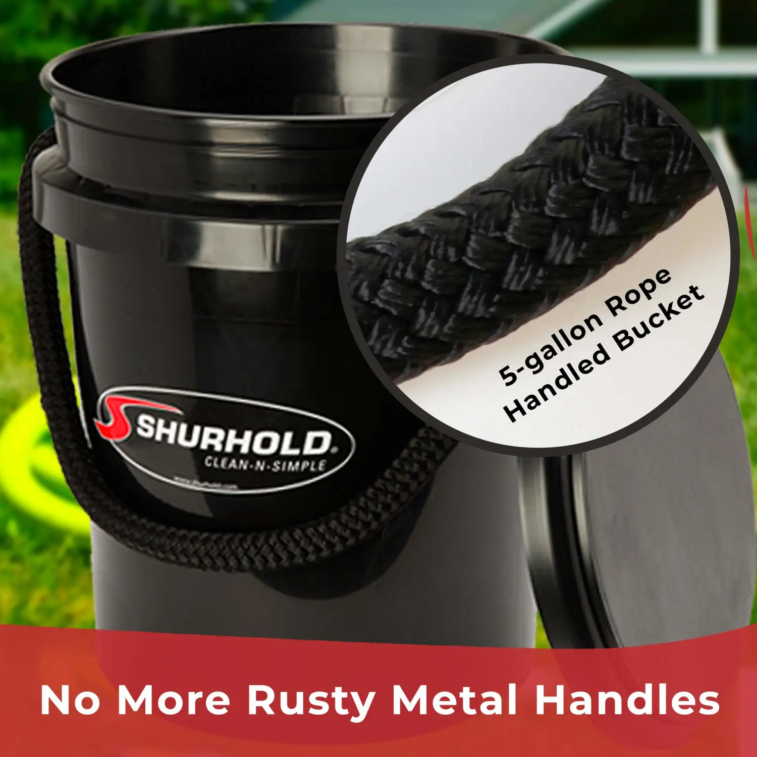 Shurhold 2464 5 Gallon Black Deluxe Bucket Kit