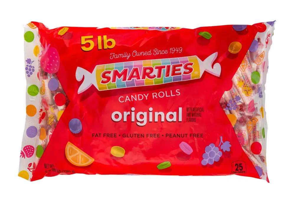 Smarties Candy Rolls Original Flavor Bulk Gluten Free & Vegan Delight | Classic Sweetness from Family Owned Since 1949 | Peanut Free Dairy Free & Allergen Free | Perfect Halloween Treat - 5 Pound Bag