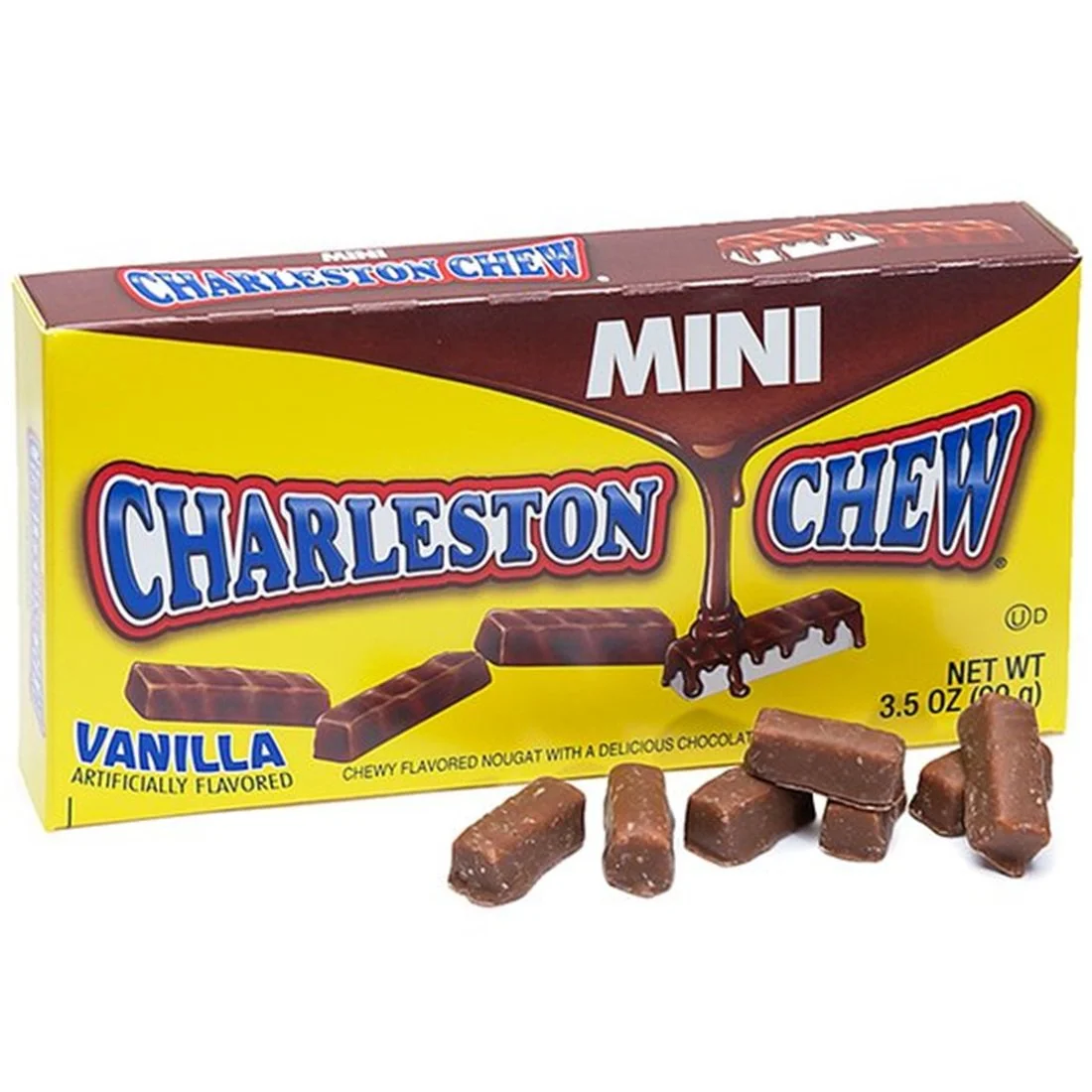 Mini Charleston Chew Vanilla Flavored Theater Box, 3.5 oz, Pack of 3