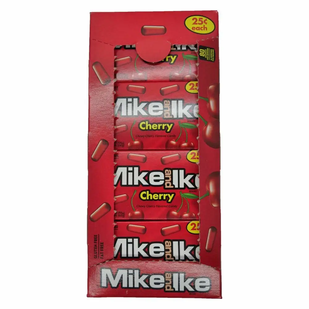 Mike and Ike Cherry Chewy Candies - Case of 24 0.78-oz. Box