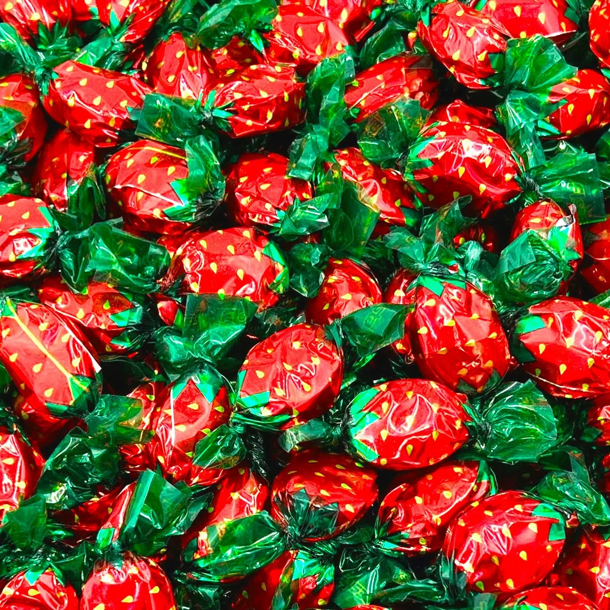 Strawberry Filled Bon Bons | 1 Pound Bag | Hard Candy | Individually Wrapped