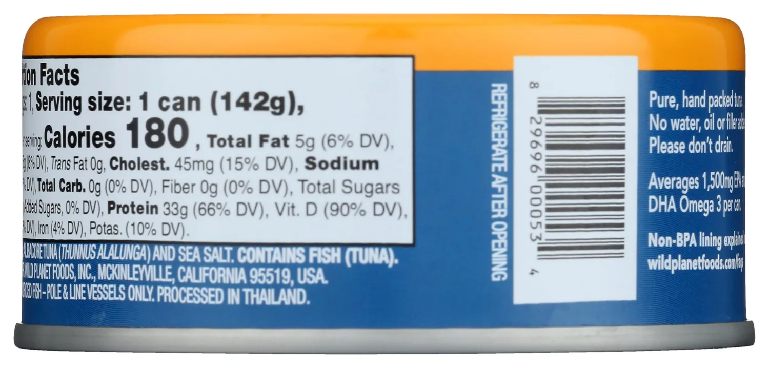 Wild Planet Sustainably Caught Wild Albacore Tuna, Cans, 5 oz