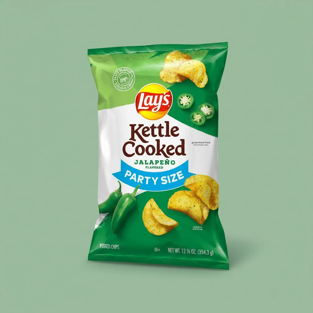 Lay's Kettle Cooked Jalapeno Potato Chips, 12.5 Oz
