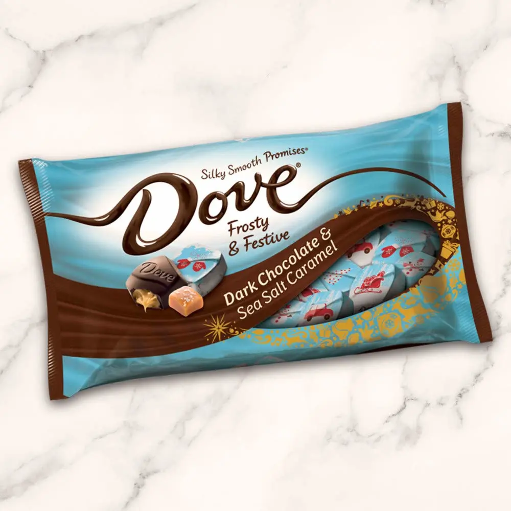 DOVE PROMISES Dark Chocolate & Sea Salt Caramel Christmas Candy, 7.94 oz Bag