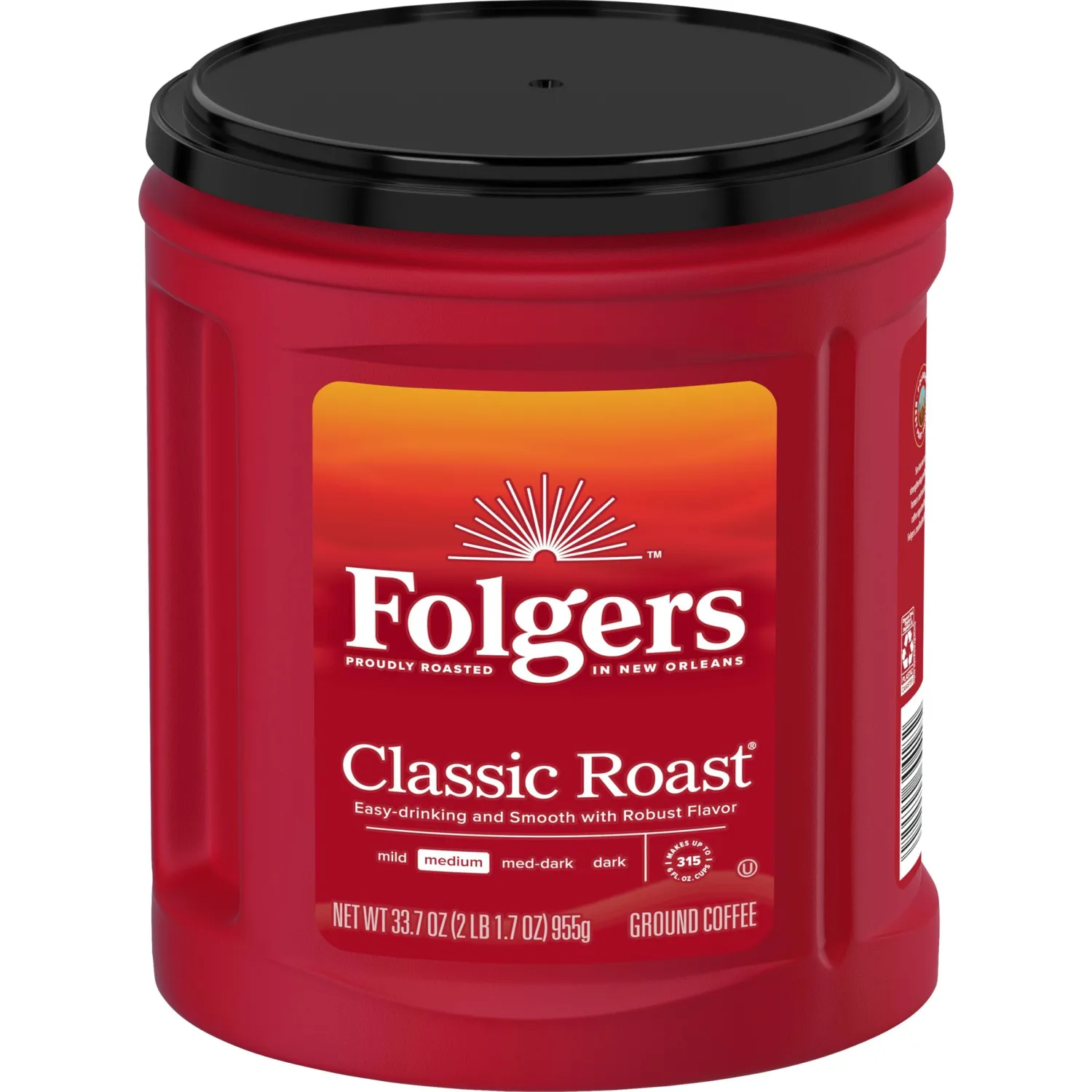 Folgers Classic Roast Ground Coffee, 33.7 Ounce