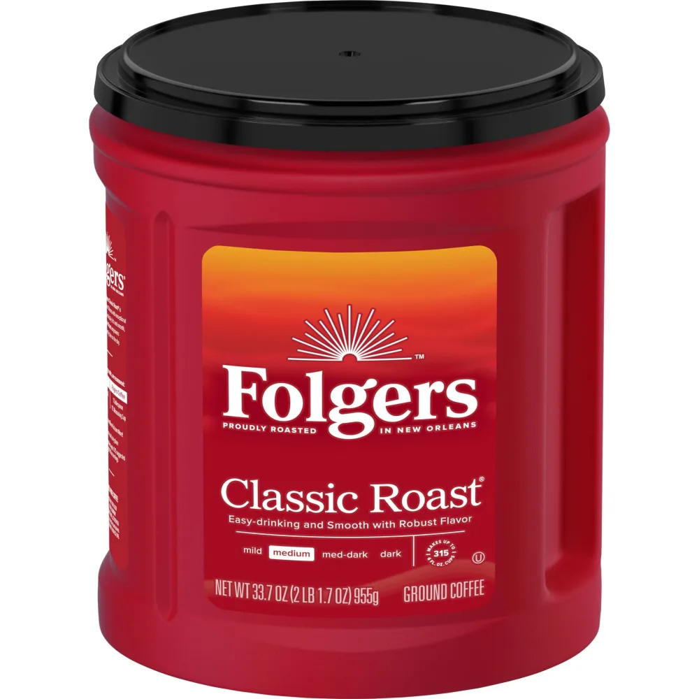 Folgers Classic Roast Ground Coffee, 33.7 Ounce