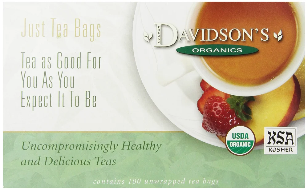 Davidson's Organics, Peppermint & Spice, 100-count Unwrapped Tea Bags