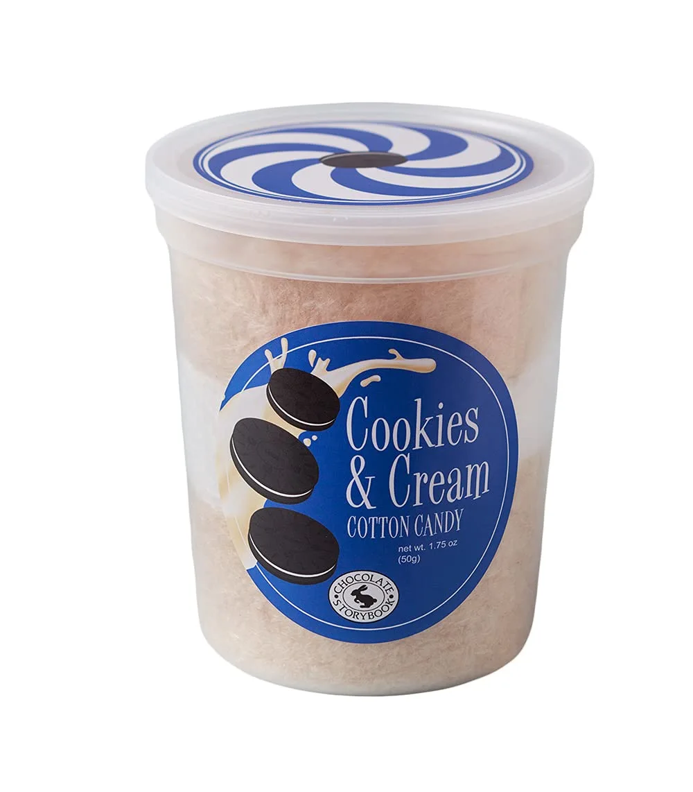Cookies & Cream Gourmet Flavored Cotton Candy – Unique Idea for Holidays, Birthdays, Gag Gifts, Party Favors