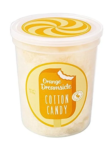 Orange Dreamsicle Gourmet Flavored Cotton Candy – Unique Idea for Holidays, Birthdays, Gag Gifts, Party Favors