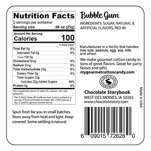 Bubblegum Gourmet Flavored Cotton Candy – Unique Idea for Holidays, Birthdays, Gag Gifts, Party Favors