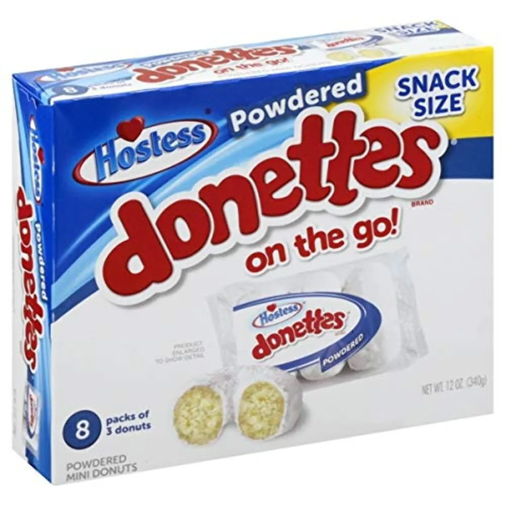 Hostess Snack Size Donettes 12oz Box (Powdered, 12oz)