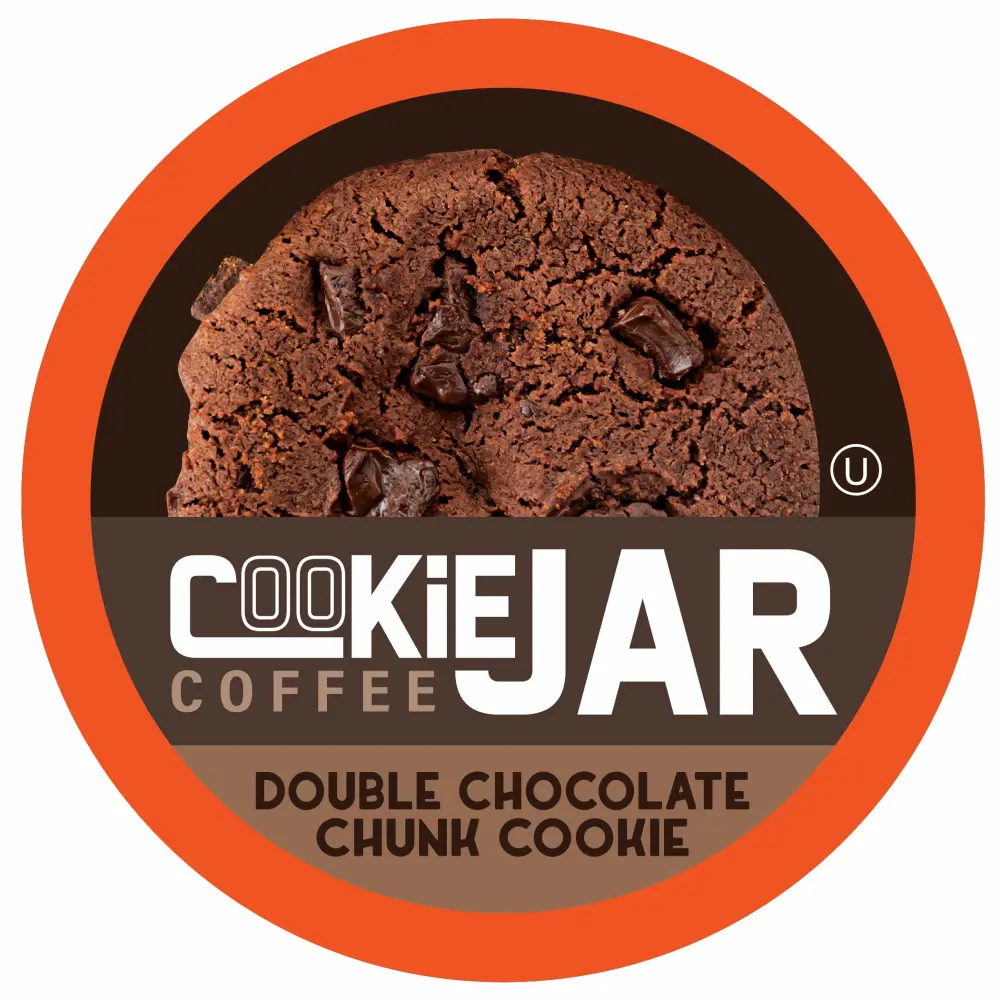 Cookie Jar Double Chocolate Chunk Flavored Coffee Pods for Keurig K Cup Brewers, 40 Count – Rich Chocolate Flavor in Every Cup, Perfect for Dessert Lovers