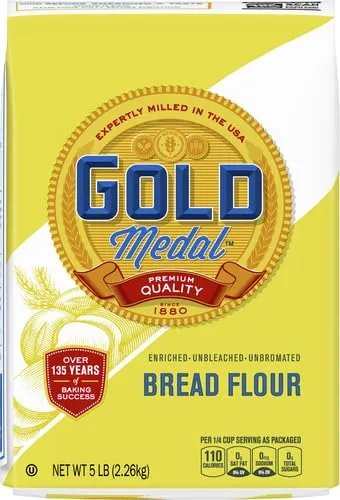 Gold Medal Premium Quality Unbleached Bread Flour, 5 lb.