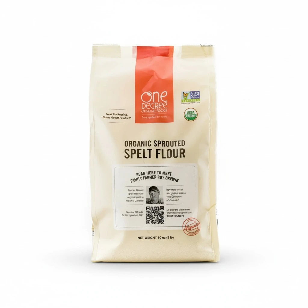 One Degree Organic Foods Sprouted Spelt Flour, 80 Ounce