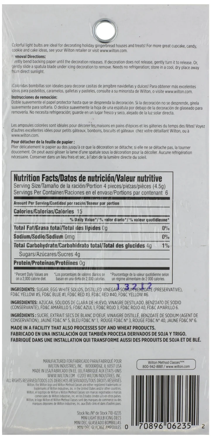 Wilton 710-0235 Icing Decorations Light Bulbs