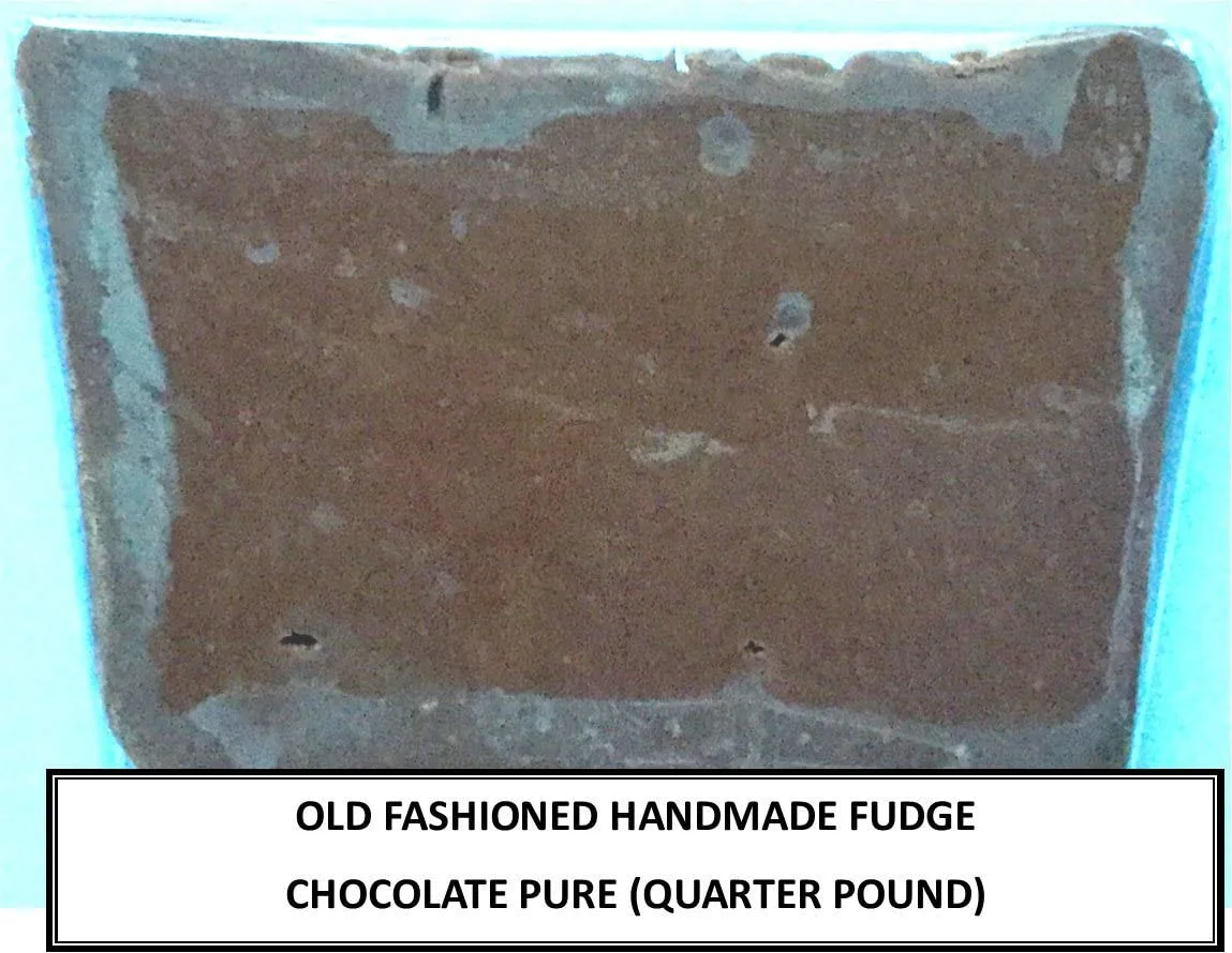 Milkylicious Old Fashioned Handmade Smooth Creamy Fudge - Chocolate Pure (1/4 Pound) | Kettle Cooked & Individually Wrapped in USA in Small Batches for a Rich Delicious Taste