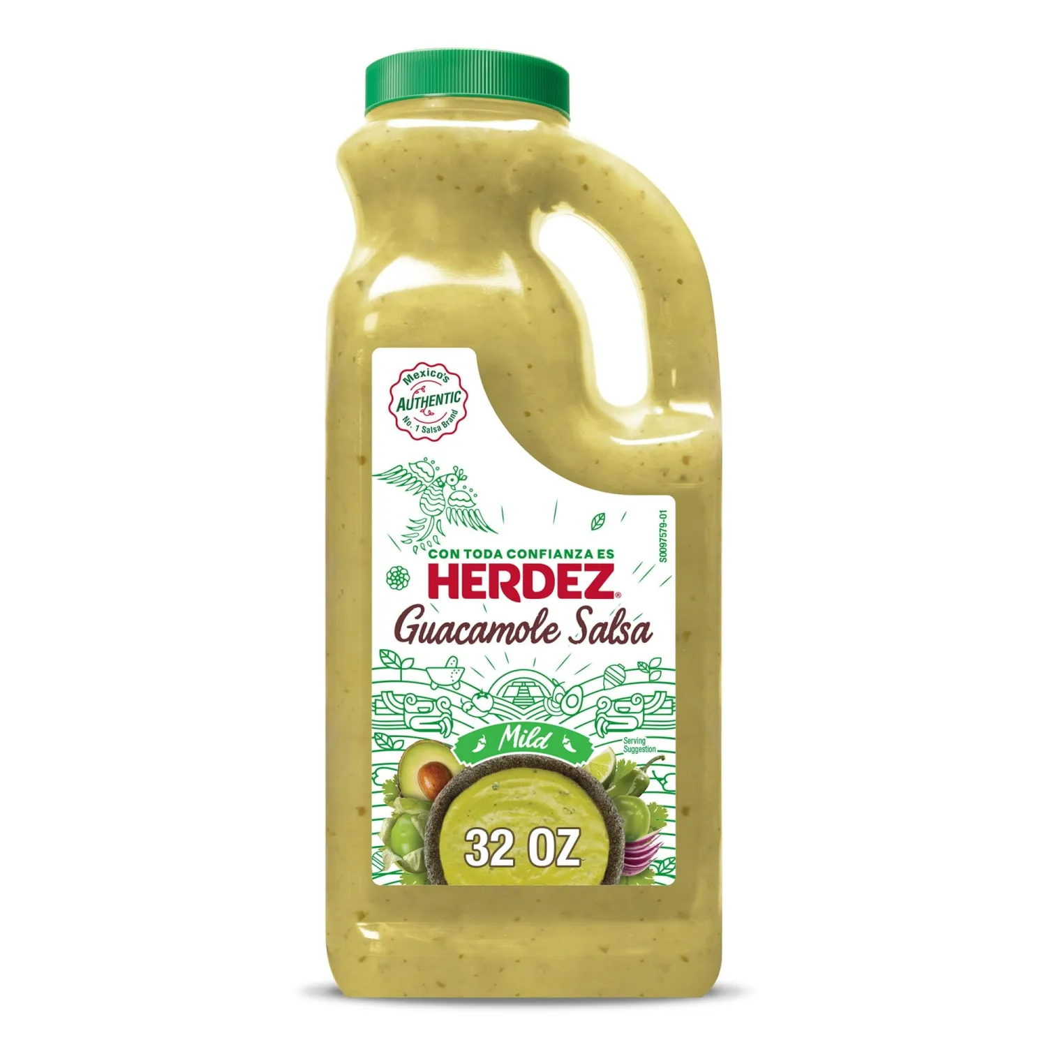 HERDEZ Guacamole Salsa, Medium, 32 oz. jug