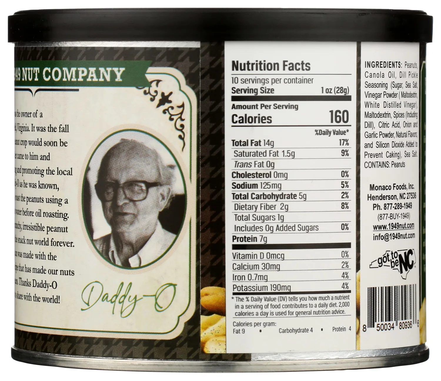The 1949 Nut Co. Dill Pickle Peanuts, 10 OZ