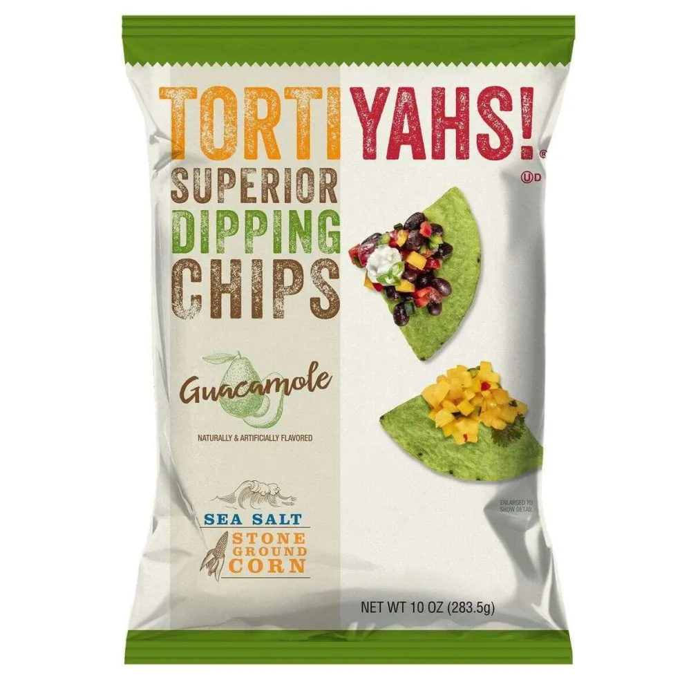 Tortiyahs! Superior Dipping Chips Guacamole, Stone Ground Corn with Sea Salt, 10 oz. Bags (3-Pack)