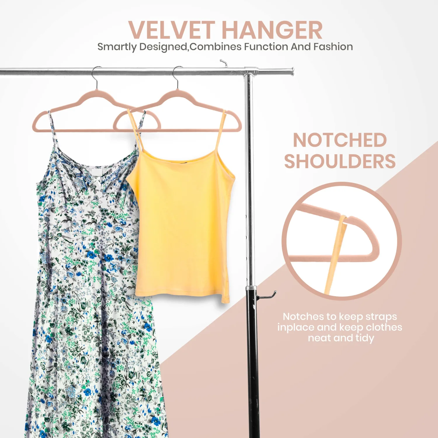 Utopia Home Velvet Hangers 30 Pack - Non-Slip Clothes Hanger Pink with 360 Degree Rotatable Hook - Heavy Duty Coat Hanger - Pants Hangers