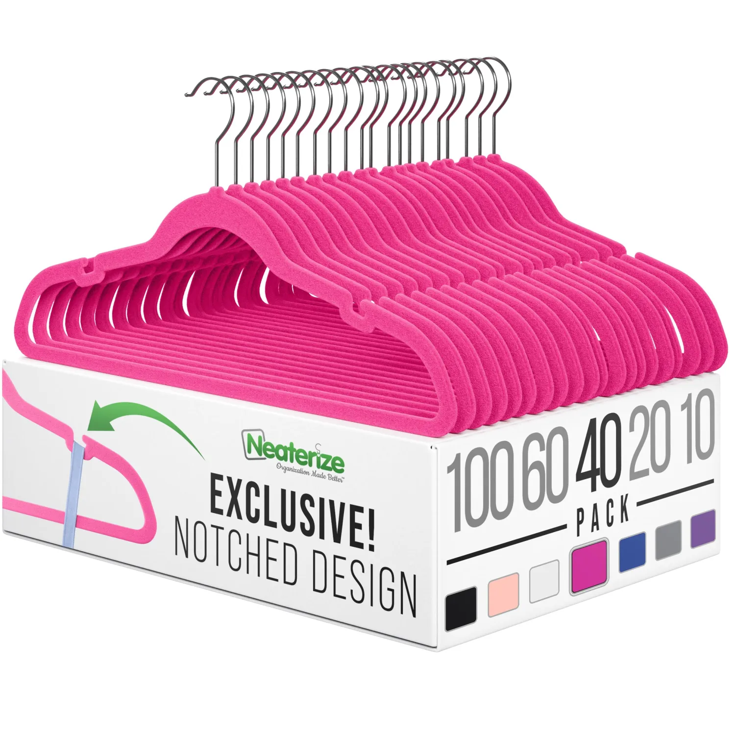 Velvet Hangers 40 Pack Pink – Heavy Duty Velvet Clothes Hangers - Non Slip Felt Coat and Suit Hangers for Closet - Lightweight Thin Space Saving Ganchos para Colgar Ropa
