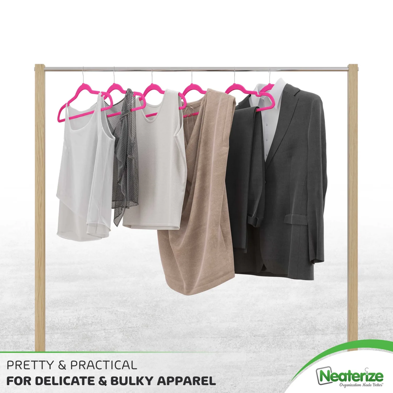 Velvet Hangers 40 Pack Pink – Heavy Duty Velvet Clothes Hangers - Non Slip Felt Coat and Suit Hangers for Closet - Lightweight Thin Space Saving Ganchos para Colgar Ropa