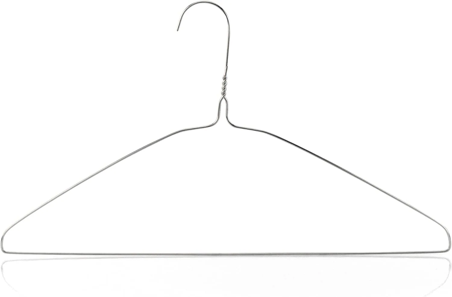 HANGERWORLD Silver Metal Wire Clothes Hangers 16inch 13 Gauge Clothes Garment Coat Hanger (20 Pack)
