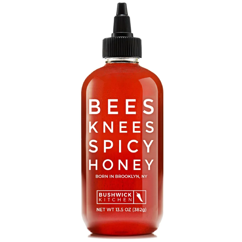 Bees Knees Spicy Honey, 12.5 oz Pure Honey Infused with Oleoresin Habanero Peppers, Gluten Free, Paleo Friendly, Wildflower Natural Hot Honey, Hot Sauce Gifts, Food Gifts, Unique Gifts