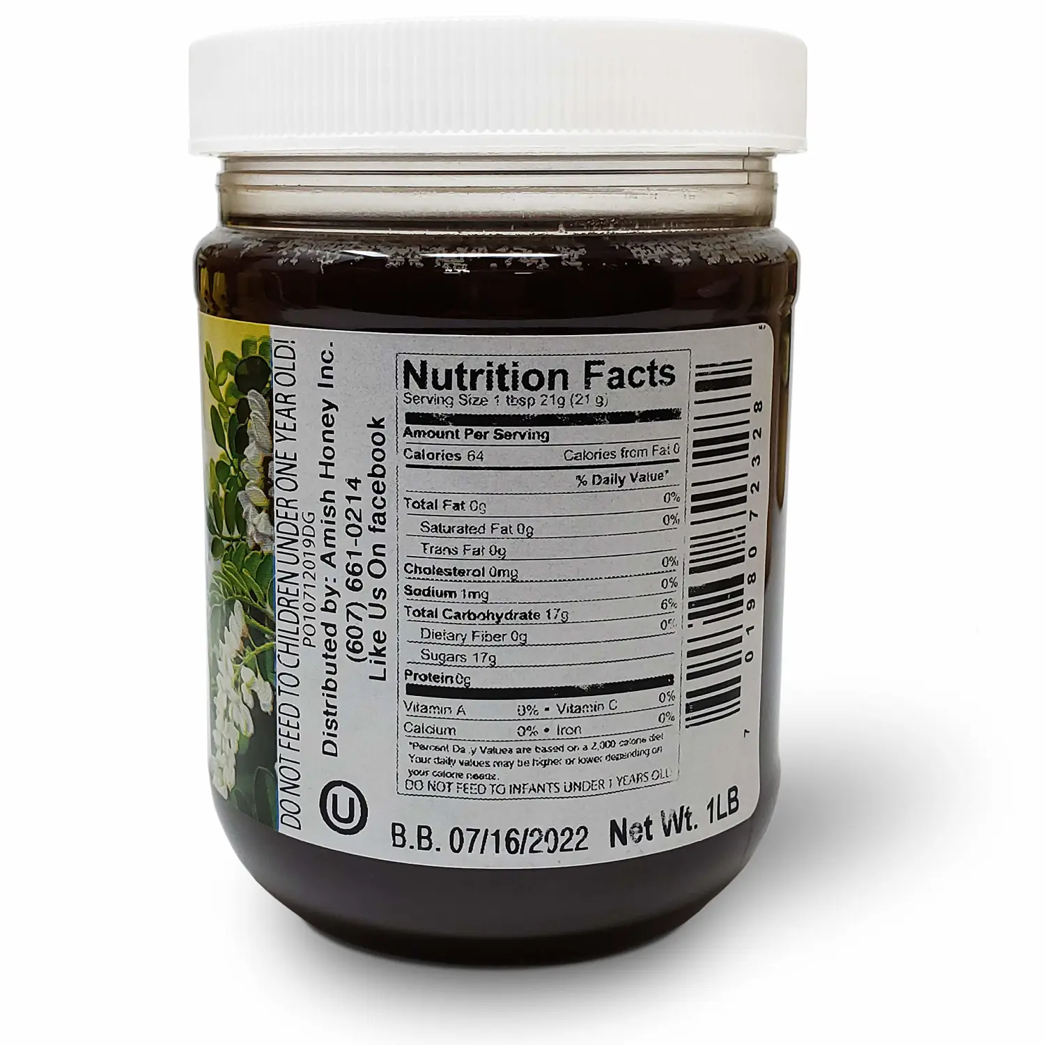 Goshen Amish Country Honey Extremely Raw Buckwheat Honey 100% Natural Honey Unfiltered | 454 G