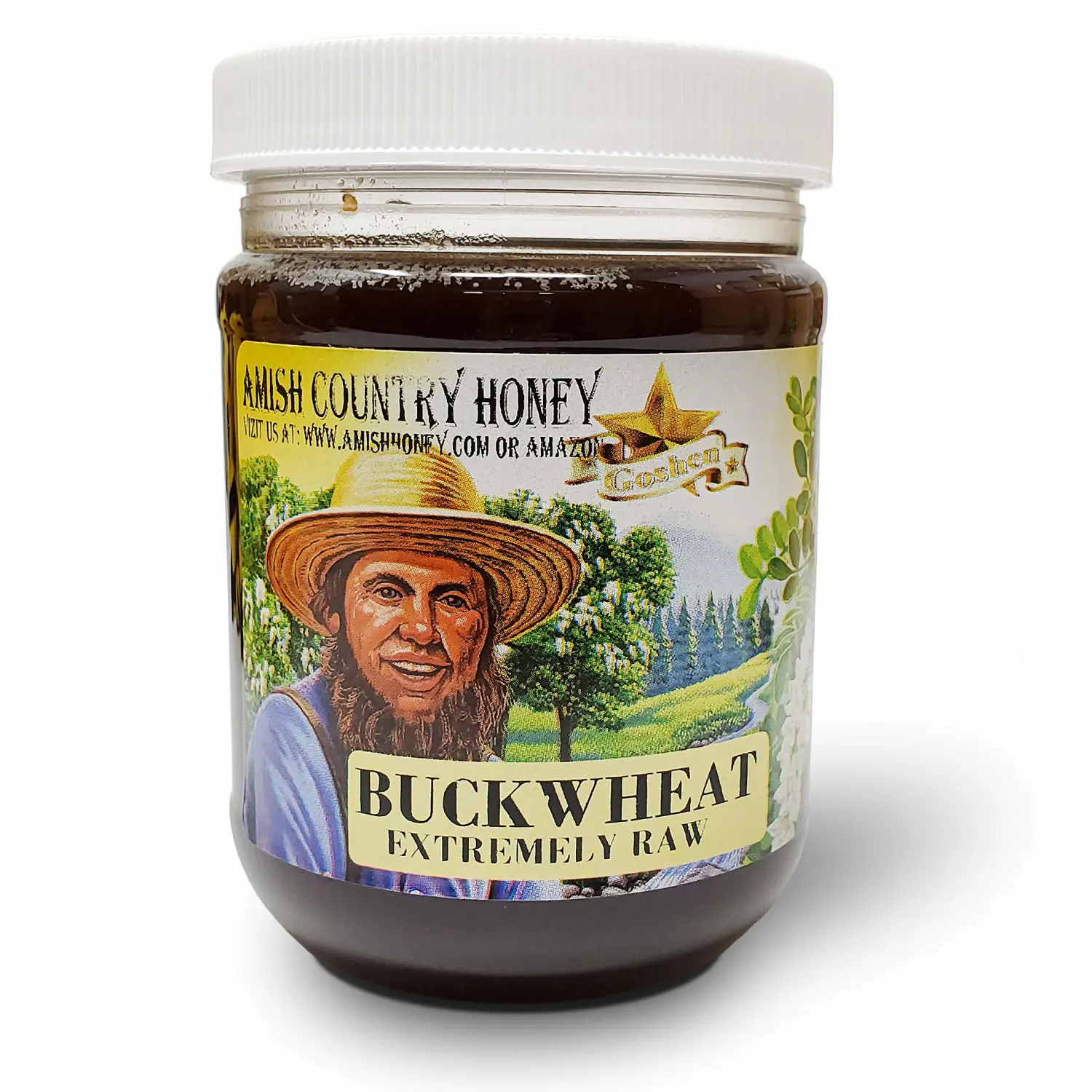 Goshen Amish Country Honey Extremely Raw Buckwheat Honey 100% Natural Honey Unfiltered | 454 G