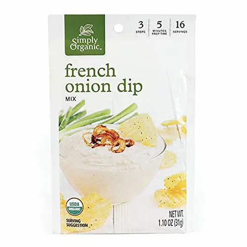 Simply Organic French Onion Dip, Certified Organic, Gluten-Free | 1.1 oz | Pack of 4