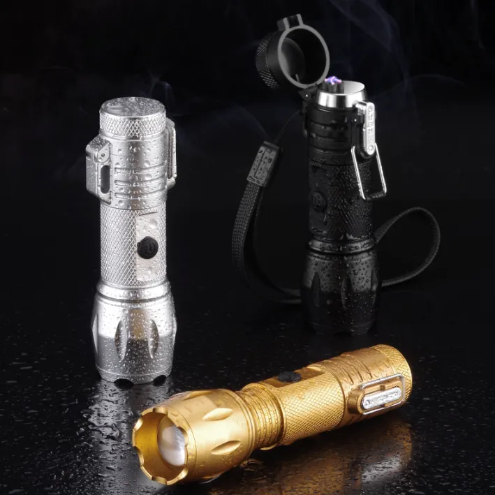 Cigarette Lighter Flashlight 3 Kinds Of Light Mode USB