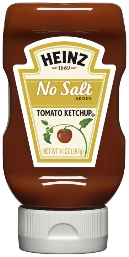 Heinz Tomato Ketchup, No Salt Added, 14 Ounce (Pack of 6)