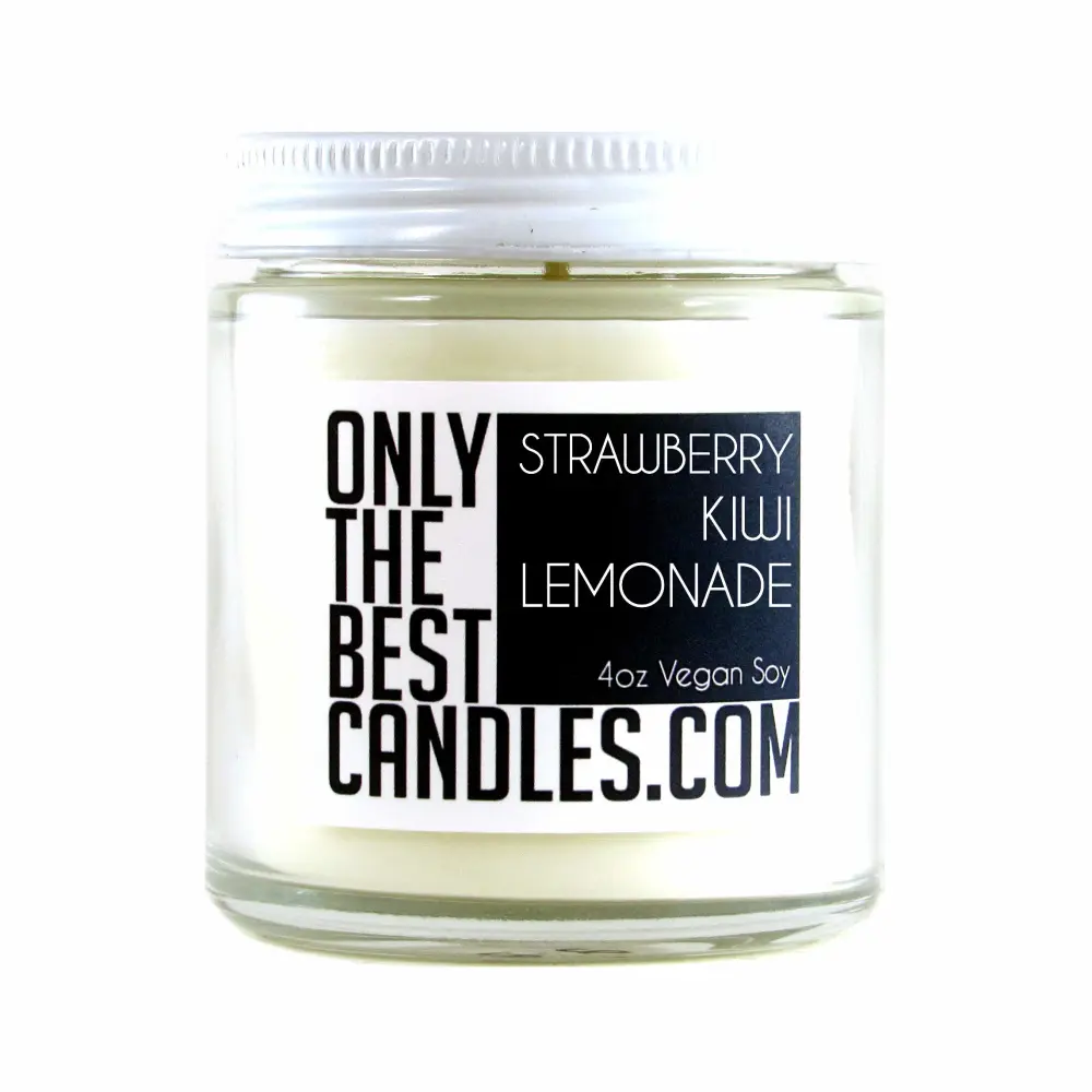 Strawberry Kiwi Lemonade 4oz Candle | Glass Jar 4oz | Vegan Soy Wax | Handmade Small Business | Lasts 40+ Hours