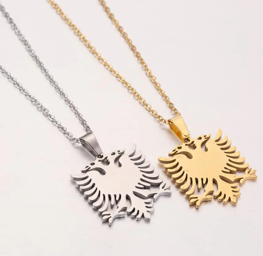 Stainless Steel Albanian Eagle Necklace Women's Fashion Collarbone Chain