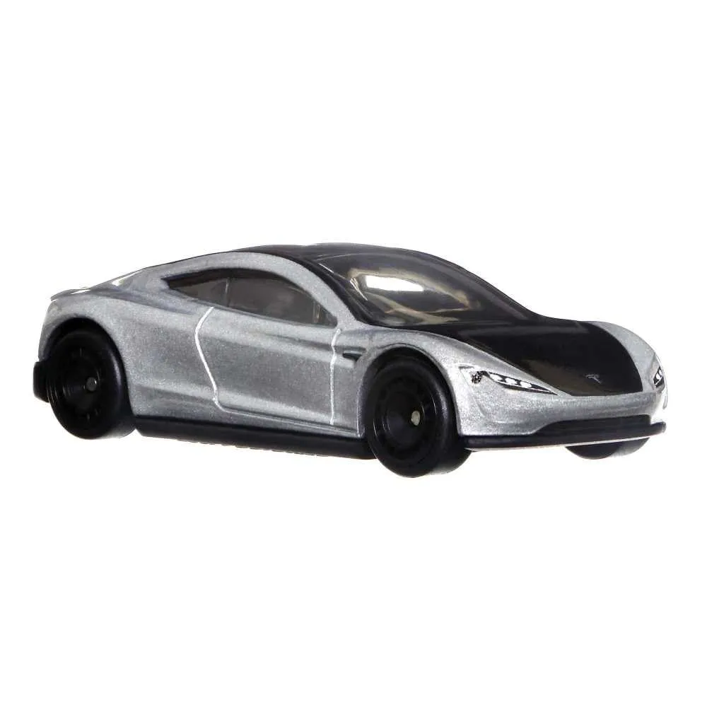 Hot Wheels Tesla Roadster Safari Vehicle for 3 Kids Years Old & Up, Premium Collection of Car Culture 1:64 Scale Vehicles