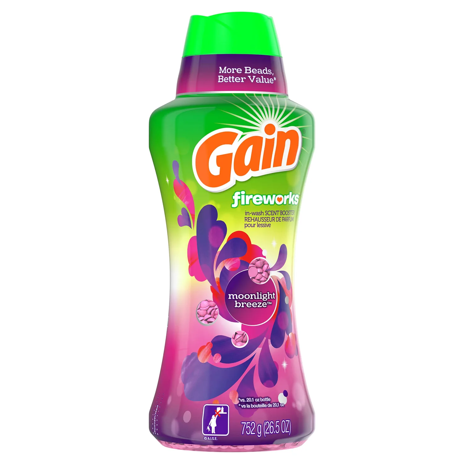 Gain Fireworks In-Wash Scent Booster Beads, Moonlight Breeze, 26.5 oz