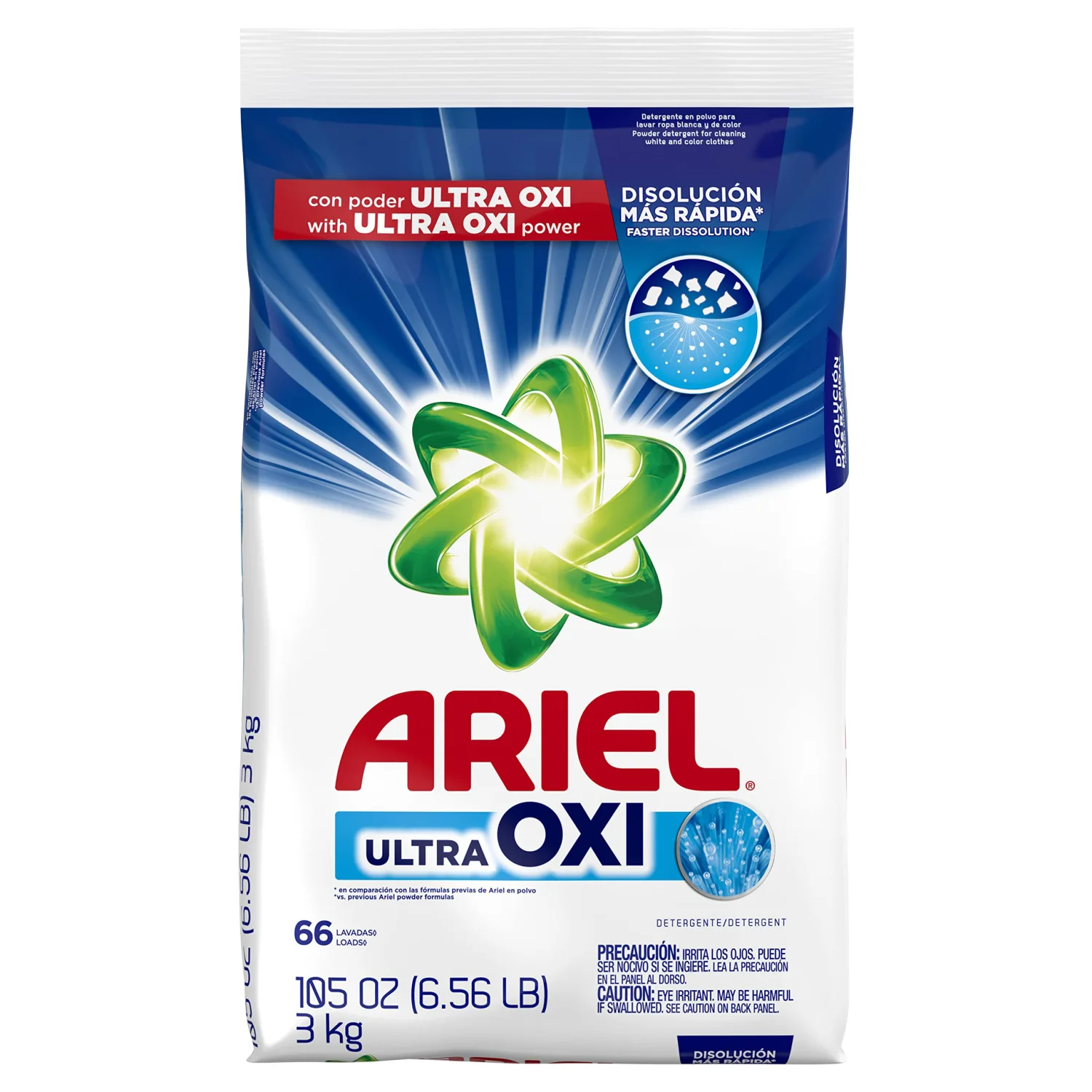 Ariel, with Ultra Oxi, Powder Laundry Detergent, 105 oz 66 loads