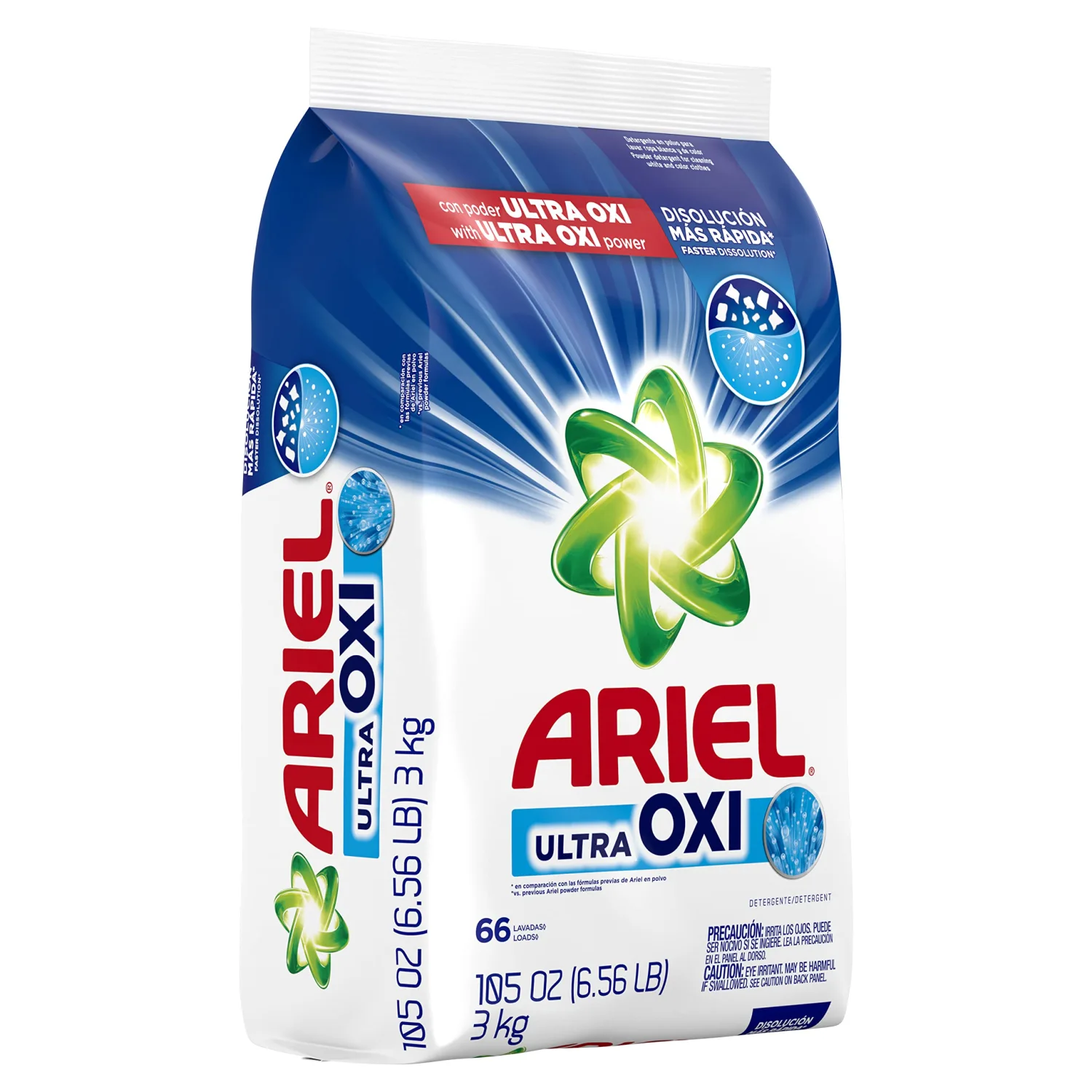 Ariel, with Ultra Oxi, Powder Laundry Detergent, 105 oz 66 loads