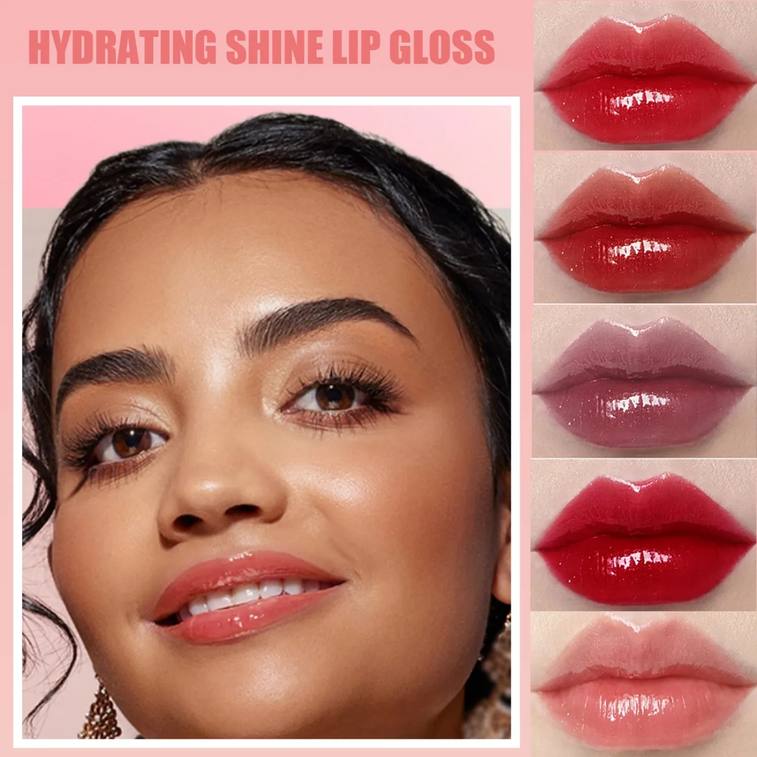 10 Colors Lip Gloss Set Lip Stain Tint Cute Lip Gloss Packs Mini Lipgloss Sets for Women Girls, Water Lip Stain Lip Glaze, Tinta Para Labios, Korean Makeup, Shimmer Lip Gloss
