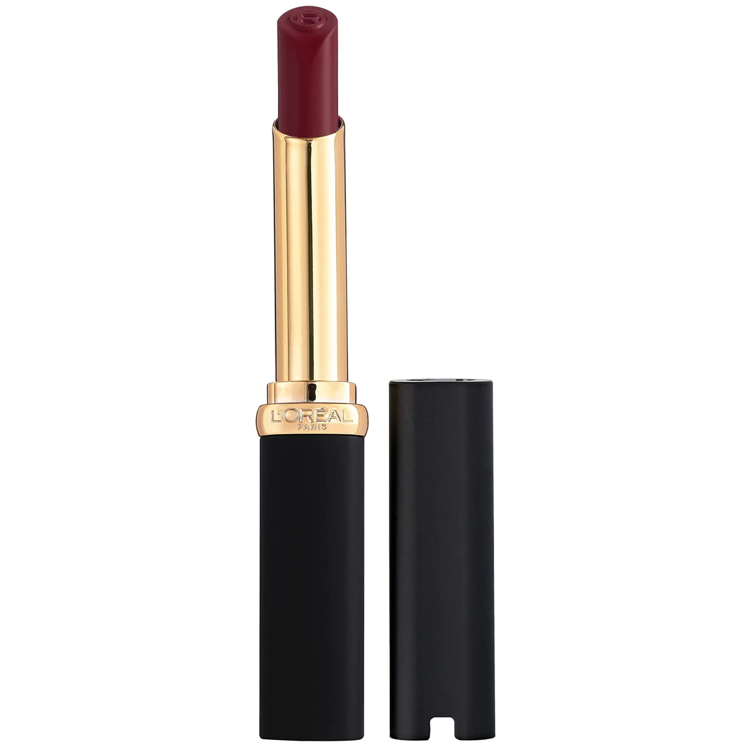 L'Oreal Paris Colour Riche Intense Volume Matte Lipstick, Lip Color Infused with Hyaluronic Acid for up to 16hr All Day Comfort, Le Plum Dominant, 0.06 oz